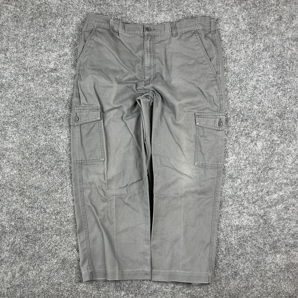 David Taylor Cargo Pants Mens 38x25" Gray Utility Pockets Relaxed Fit Casual